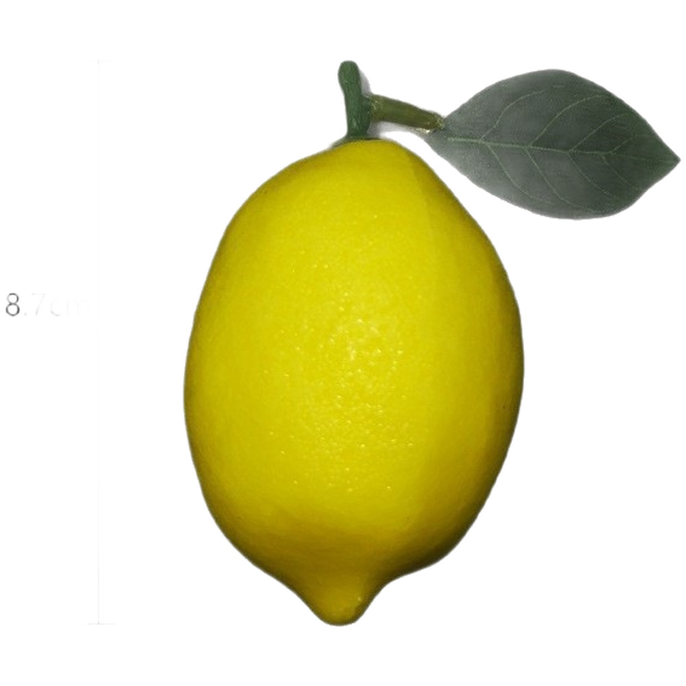 Foam Simulated Lemon Model With Leaves For Home Display And Photography
