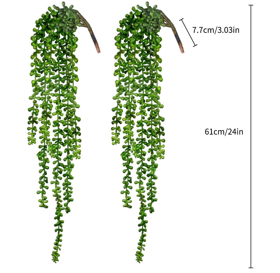 Fake Hanging Plants, String of Pearls Succulents for Indoor Outdoor Decor