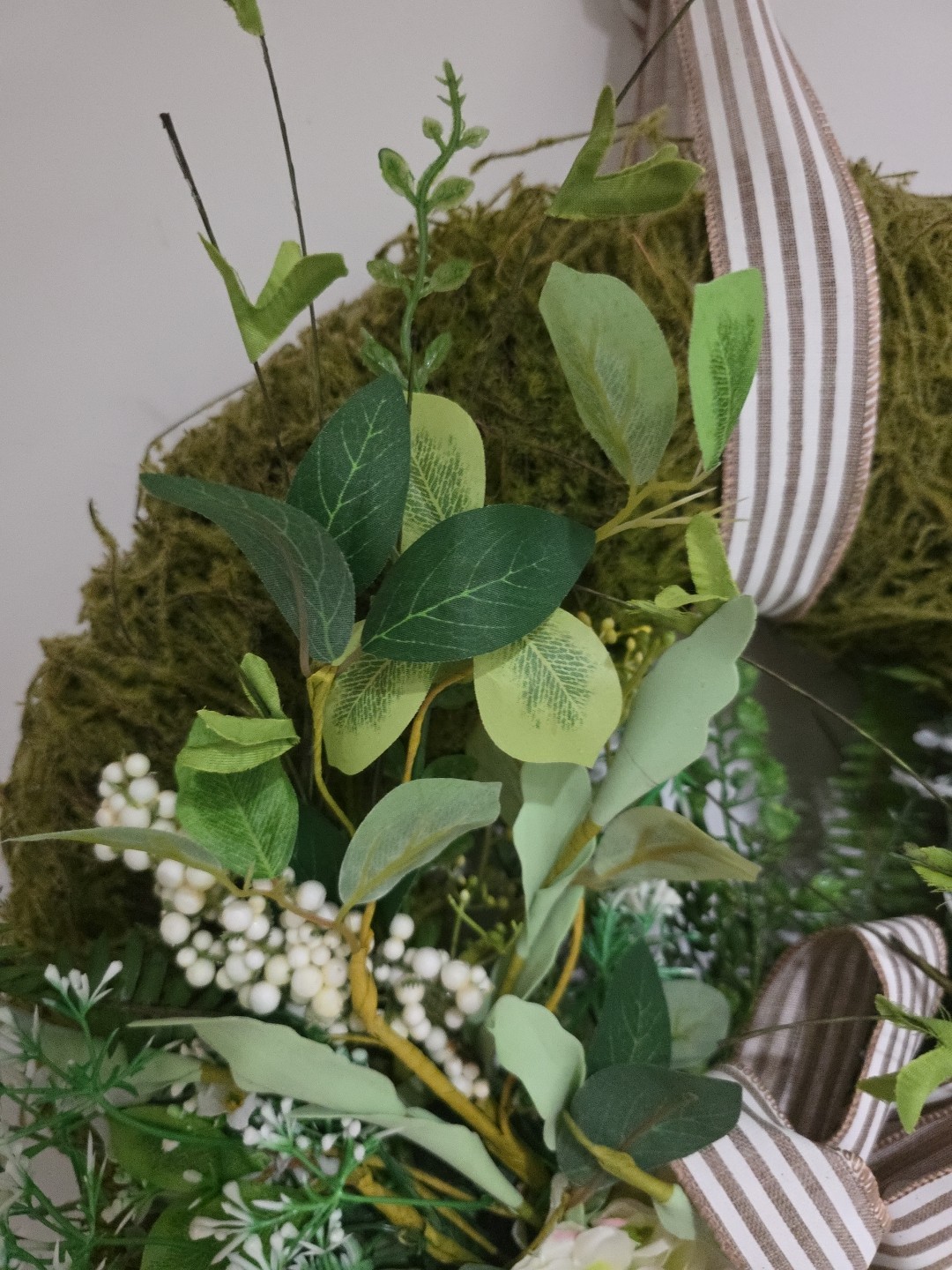 Handmade Every Day Year Round Moss Covered Angel Vine Wreath Large