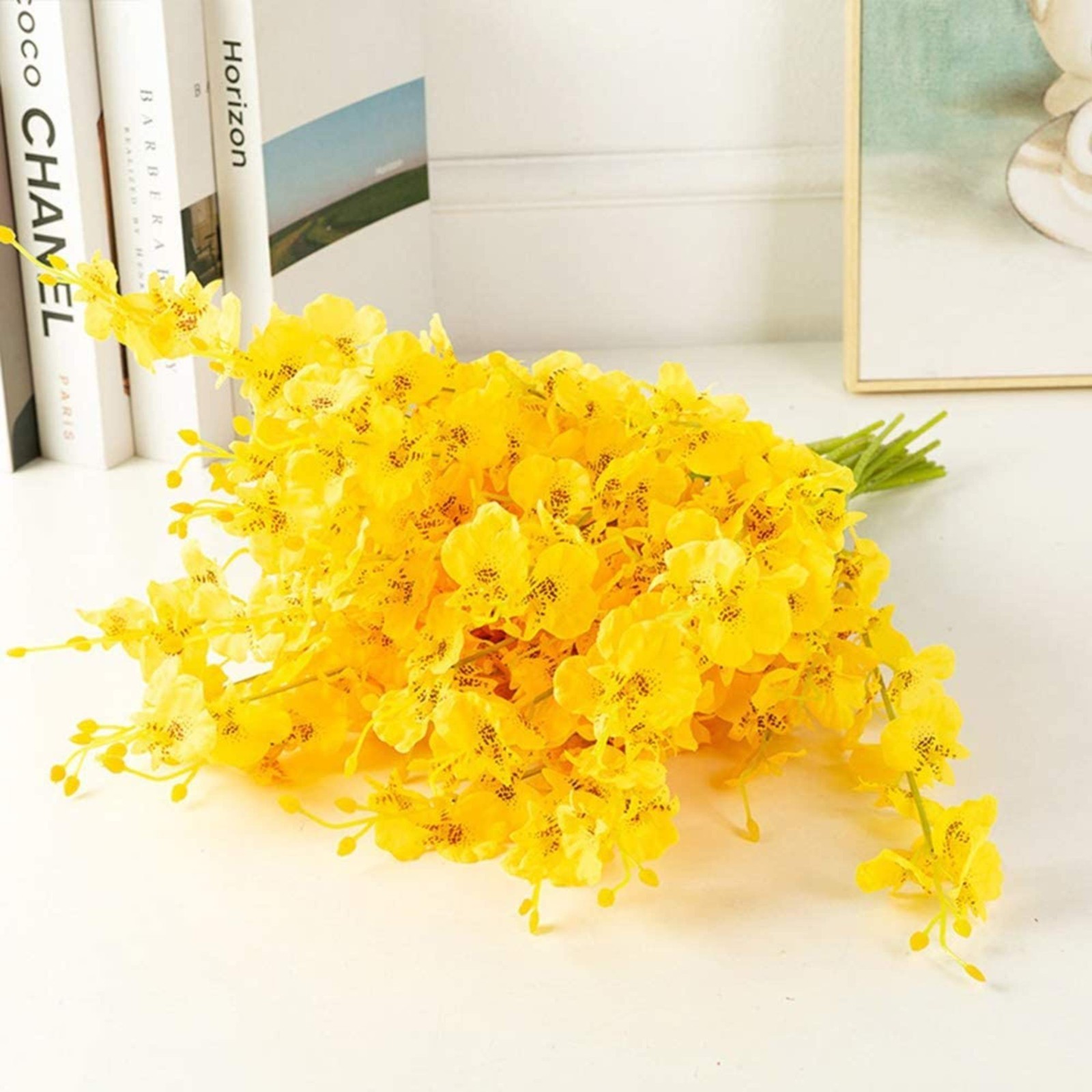 12pcs 37″ Artificial Dancing Lady Orchids Flowers Silk Tall Floral Stems