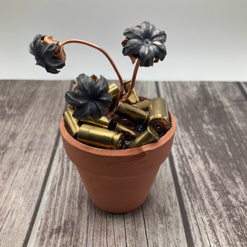 Bullet Flower Pot, Freedom Flowers, Forever Bouquet