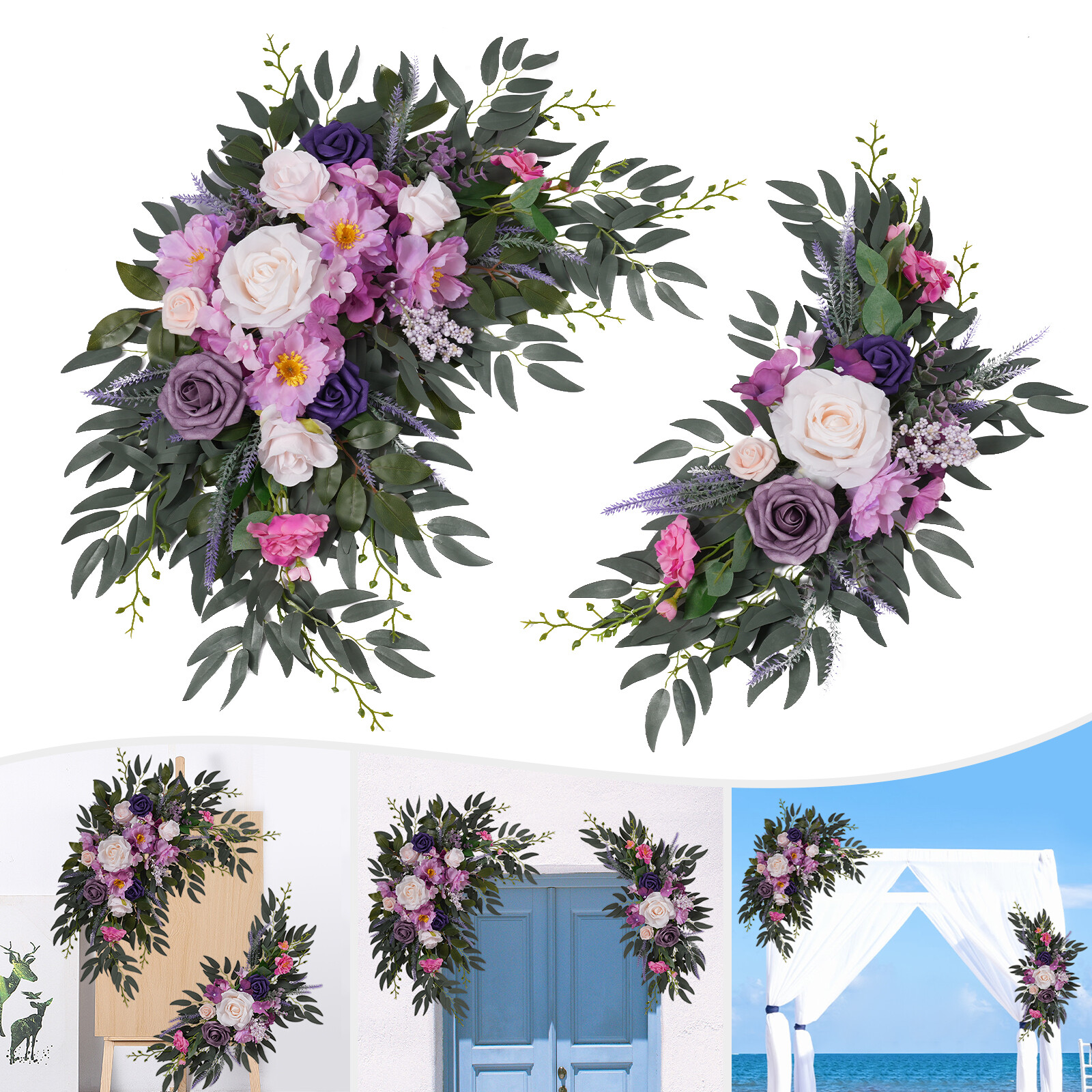 Artificial Wedding Arch Flowers Kit Artificial Flowers for Wedding Decoration US