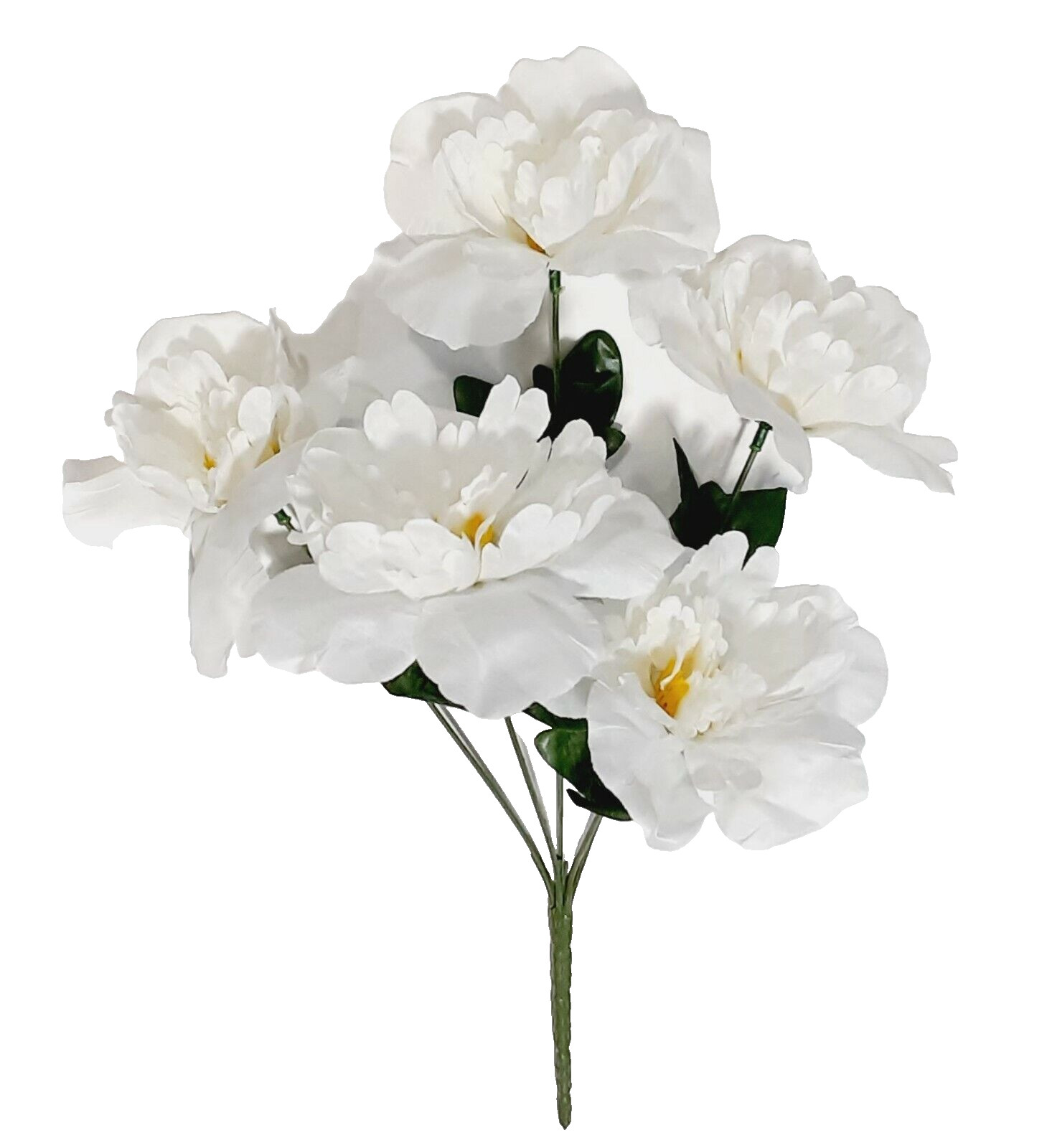 (Pack 24) 120 Cream Peonies Silk Flower 12″ Bush Home Craft In/Outdoor Decor US