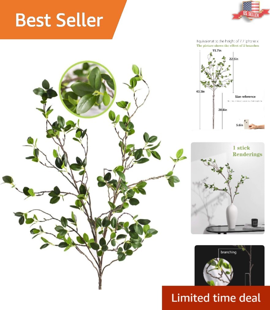 Customizable 43.3 Inch Artificial Plant Branches – Perfect for Home & Garden