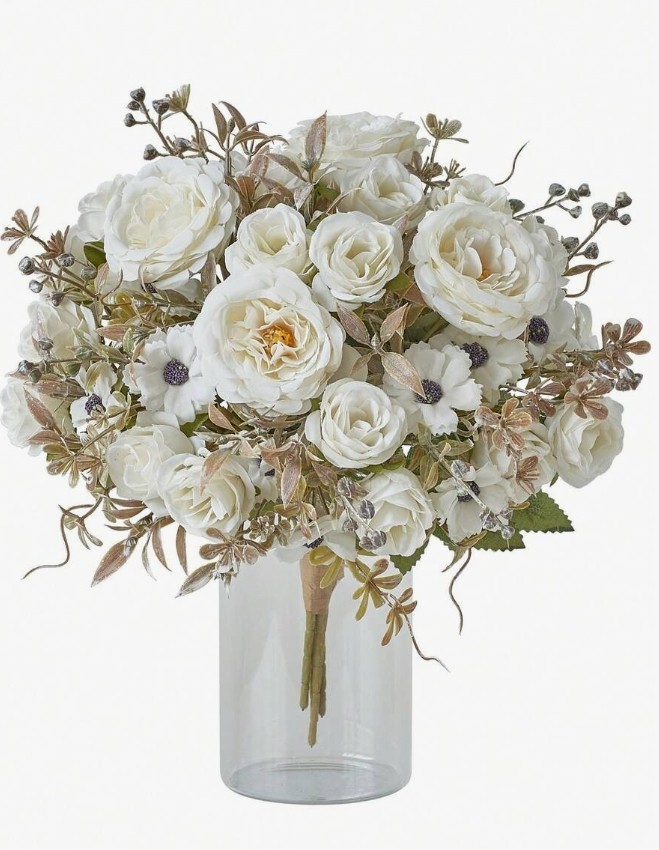 3 pcs Artificial Flowers Fake Peony Flowers Bouquet Silk Peony Rose Daisy