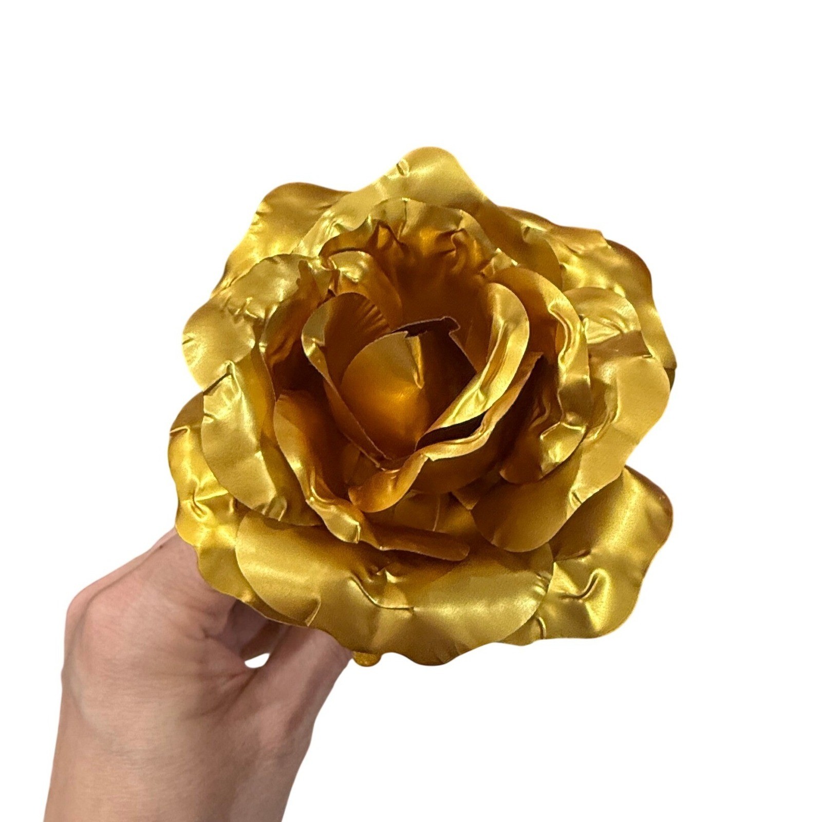 LoveInUSA 24K Artificial Gold Rose Metallic Flower with Purple Gift Box Decor