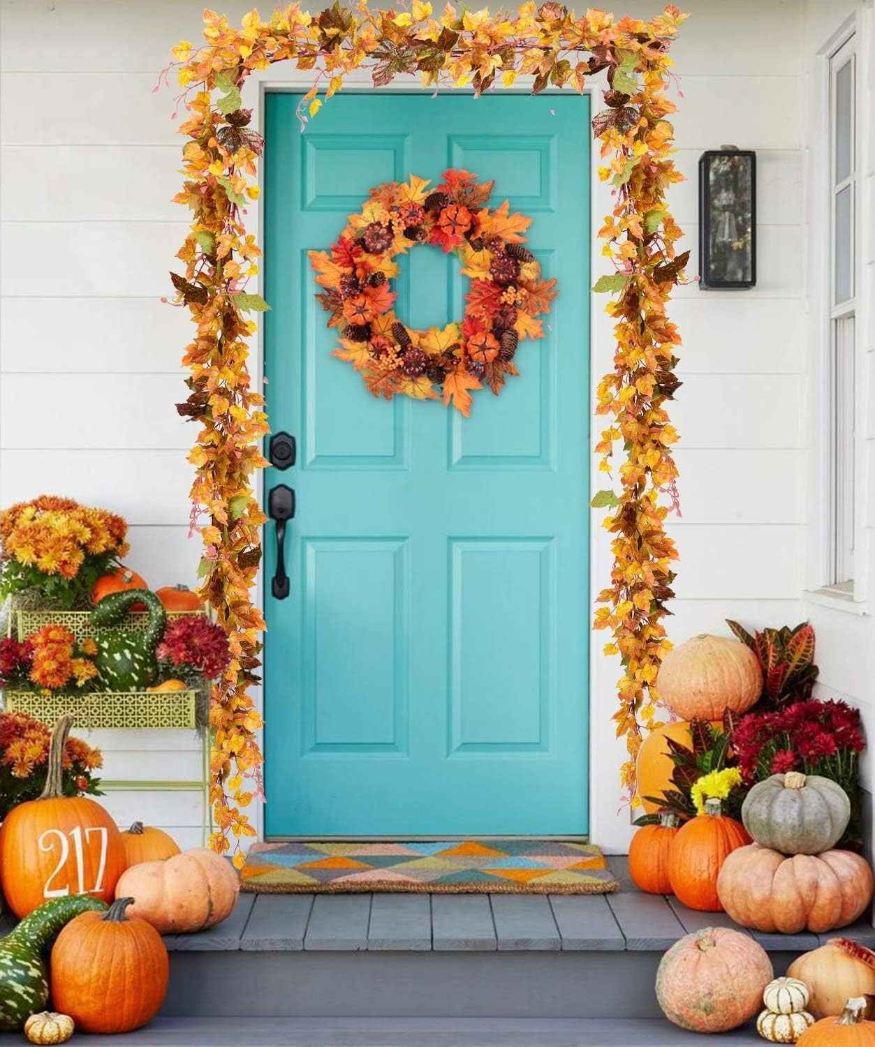 Vibrant 6.5ft Maple Leaf Vine Garland – Perfect for Fall Celebrations