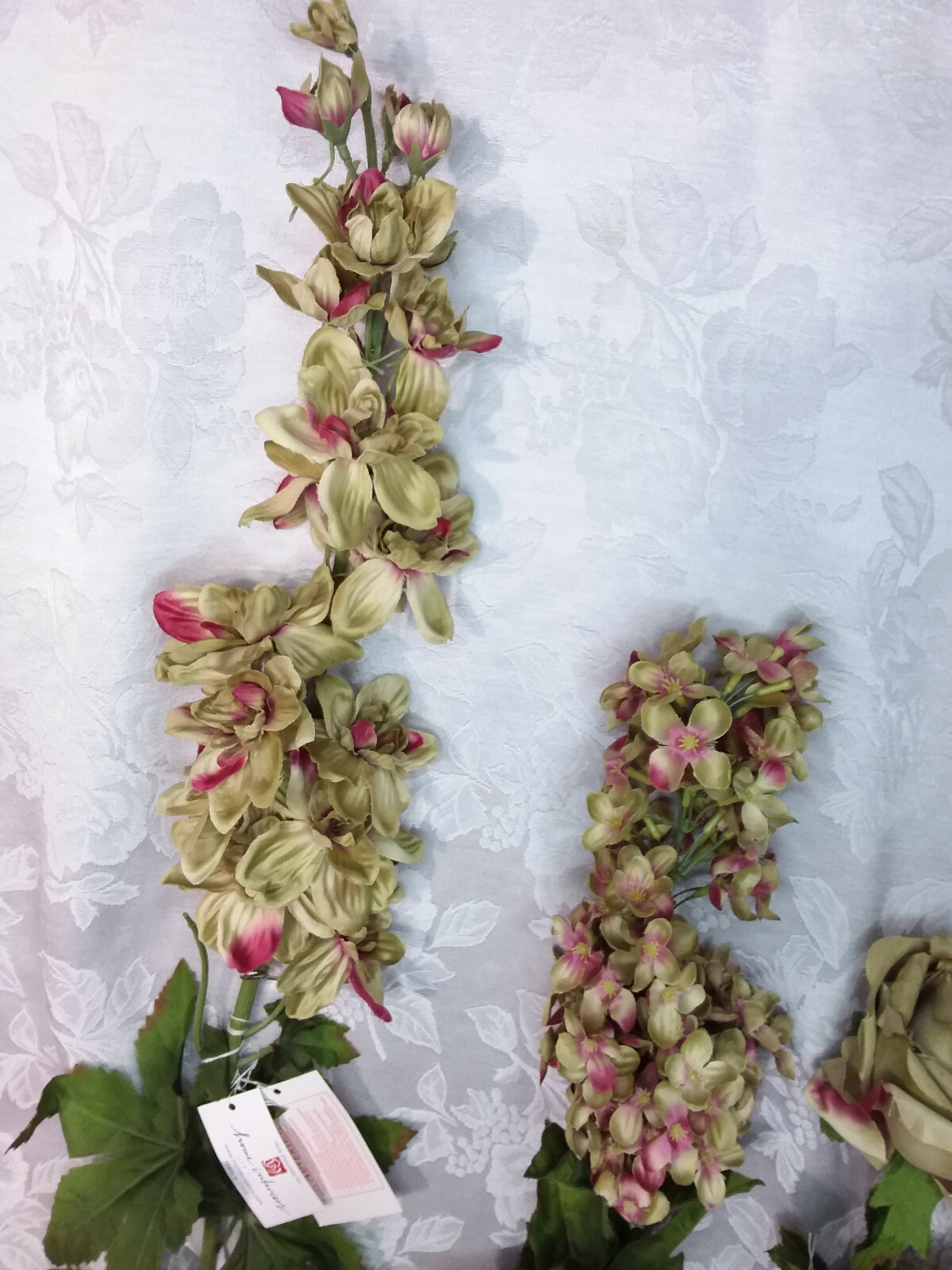 Home Interiors Tall Garden Floral Favorites Green Cuttings/ Set of Four Stems