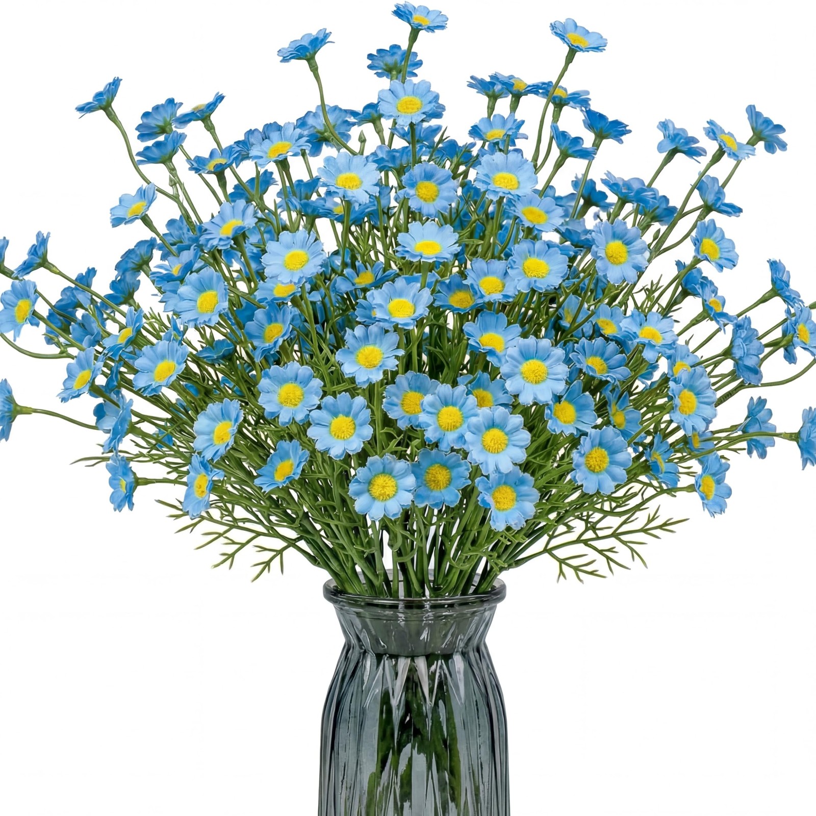 48 Pcs Small Daisy Flowers Artificial 10.6 Inch Fake Daisies Silk Floral Bouq…