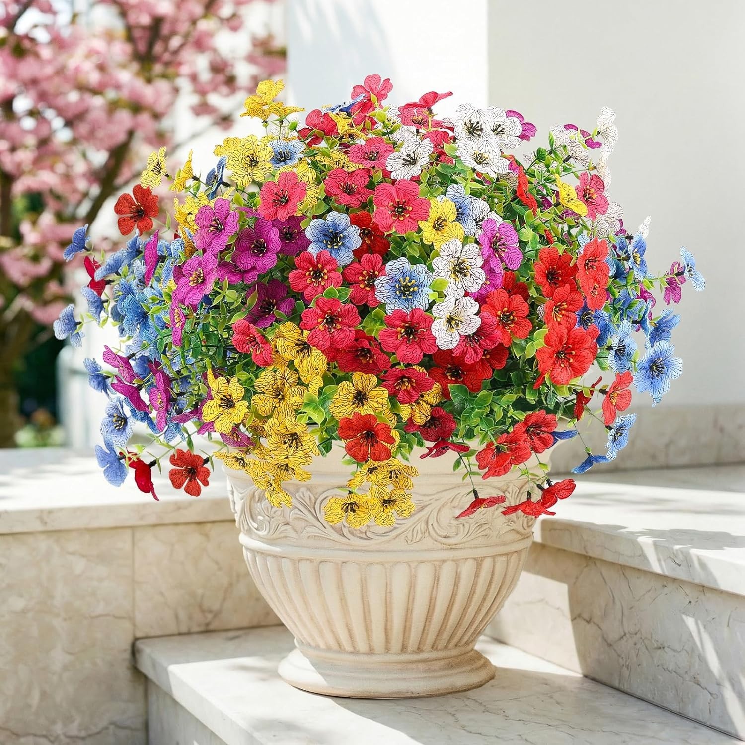 Low-Maintenance 12pc Artificial Daisy Bundle – Ideal for Porch & Garden Decor