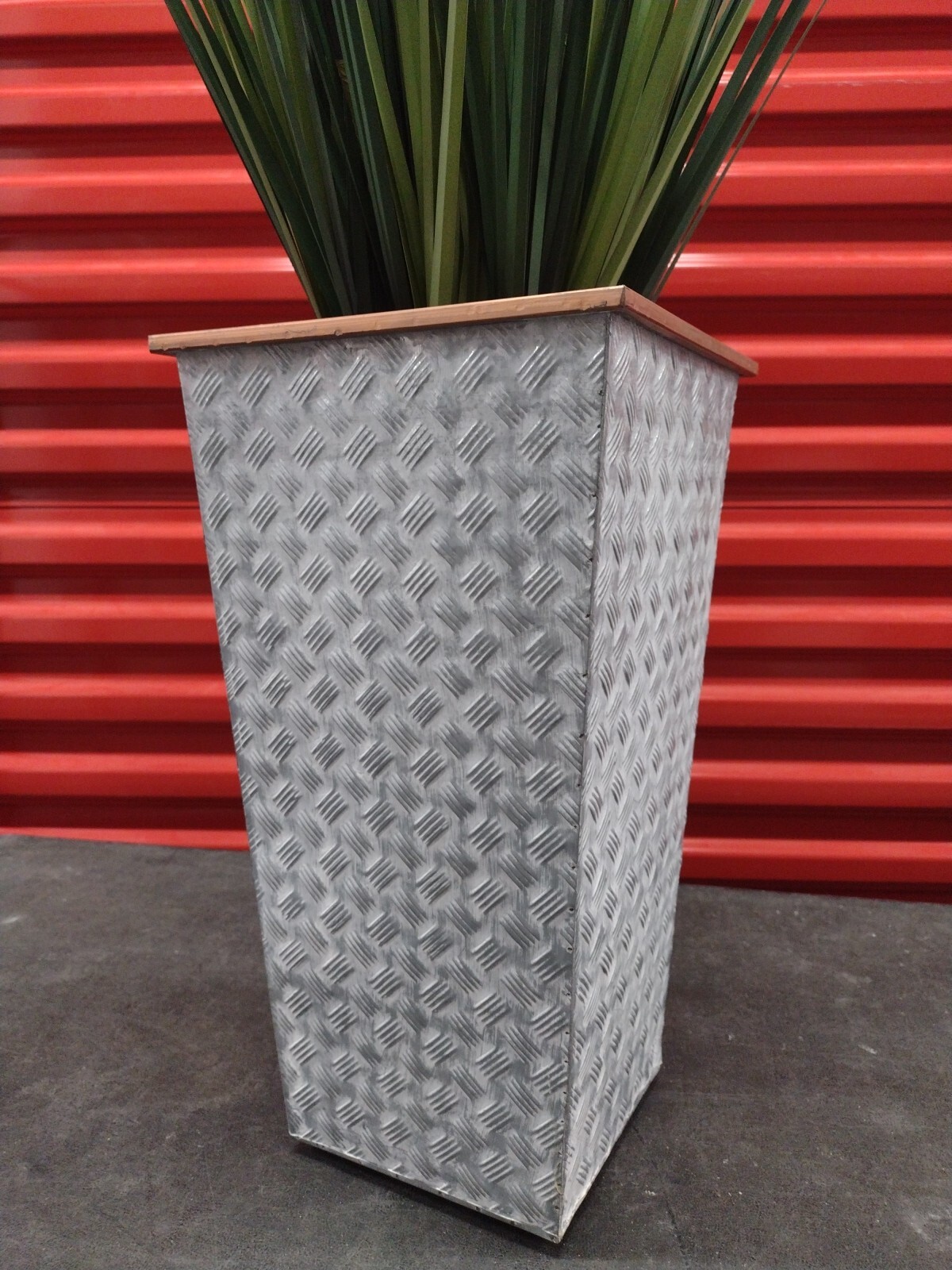 2 Faux Foliage Wheatgrass Tall Artificial Plant with Metal Base