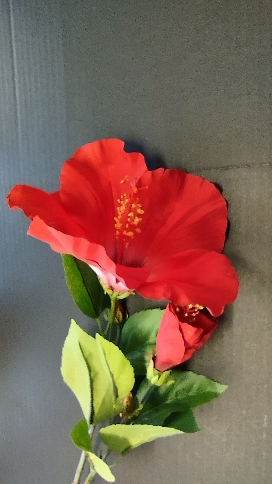 Large Red Hibiscus stem silk flowers