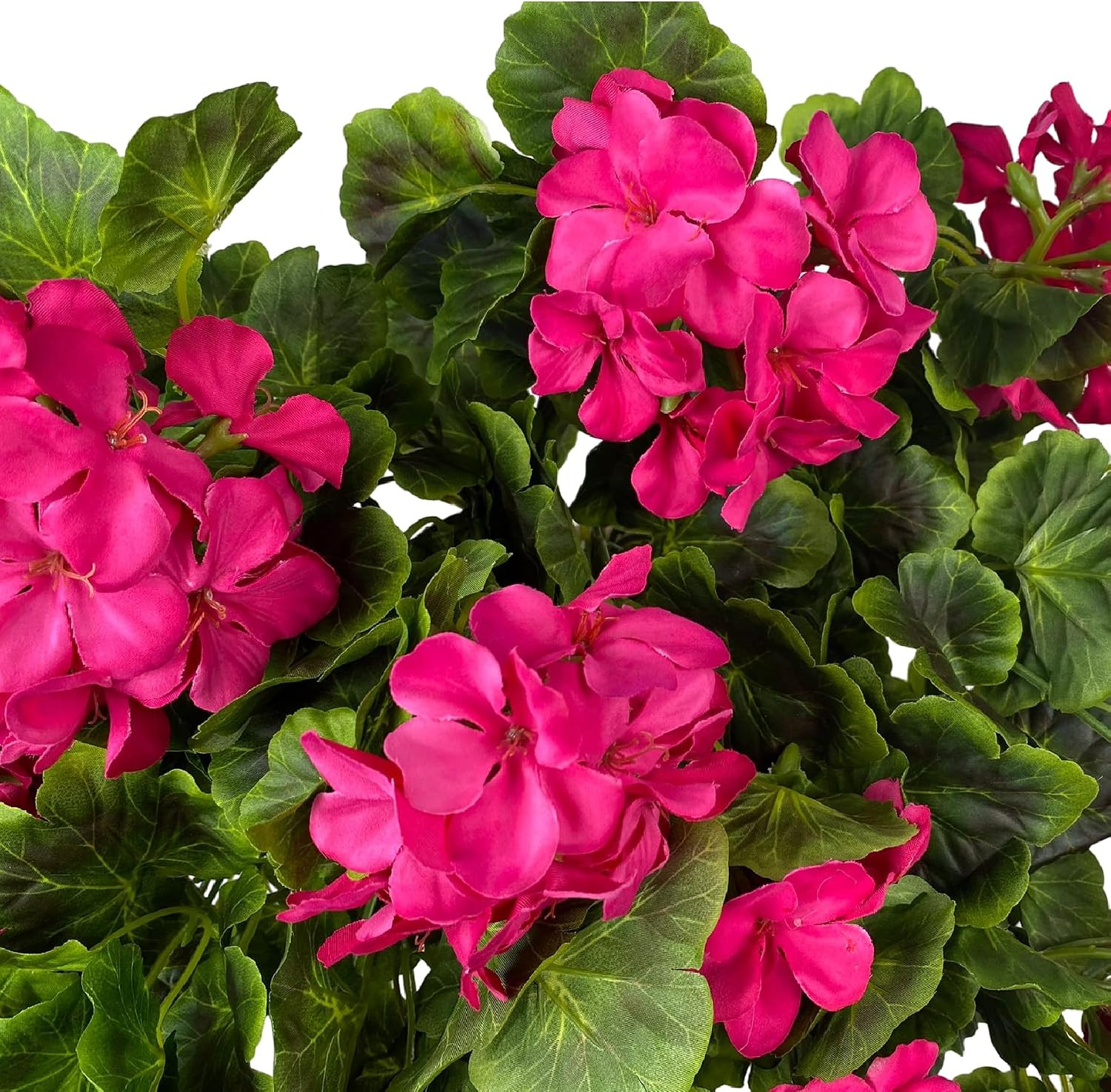 Fuchsia Artificial Geraniums Hanging Bundles – 2 Pack for Home & Garden Decor