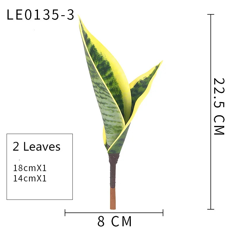 Artificial Succulent Plants Tropical Fake Leaf Bonsai for Home & Party Decor