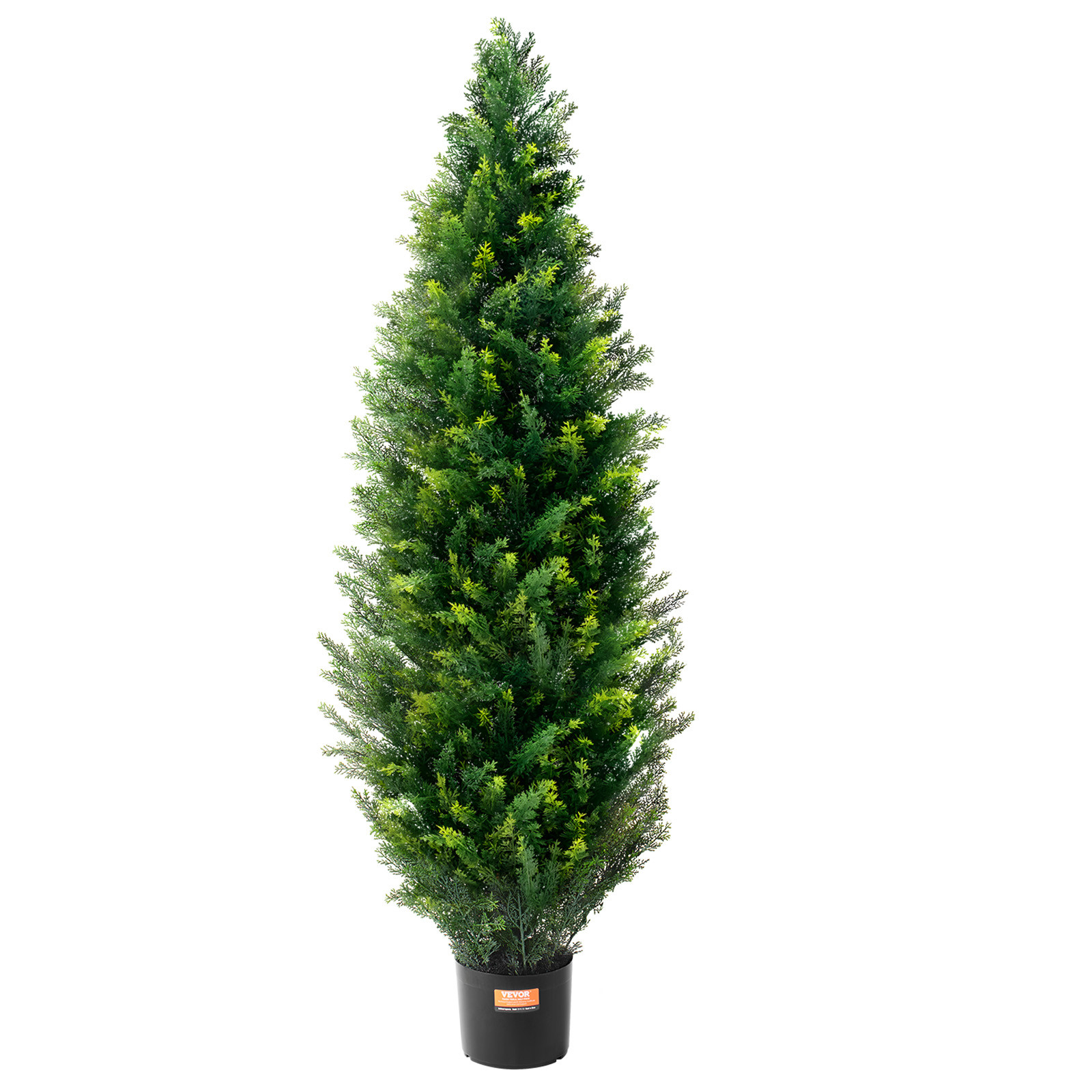 VEVOR 2 Pack 4′ Artificial Cedar Topiary Tree Faux Plant UV Decor In/Outdoor