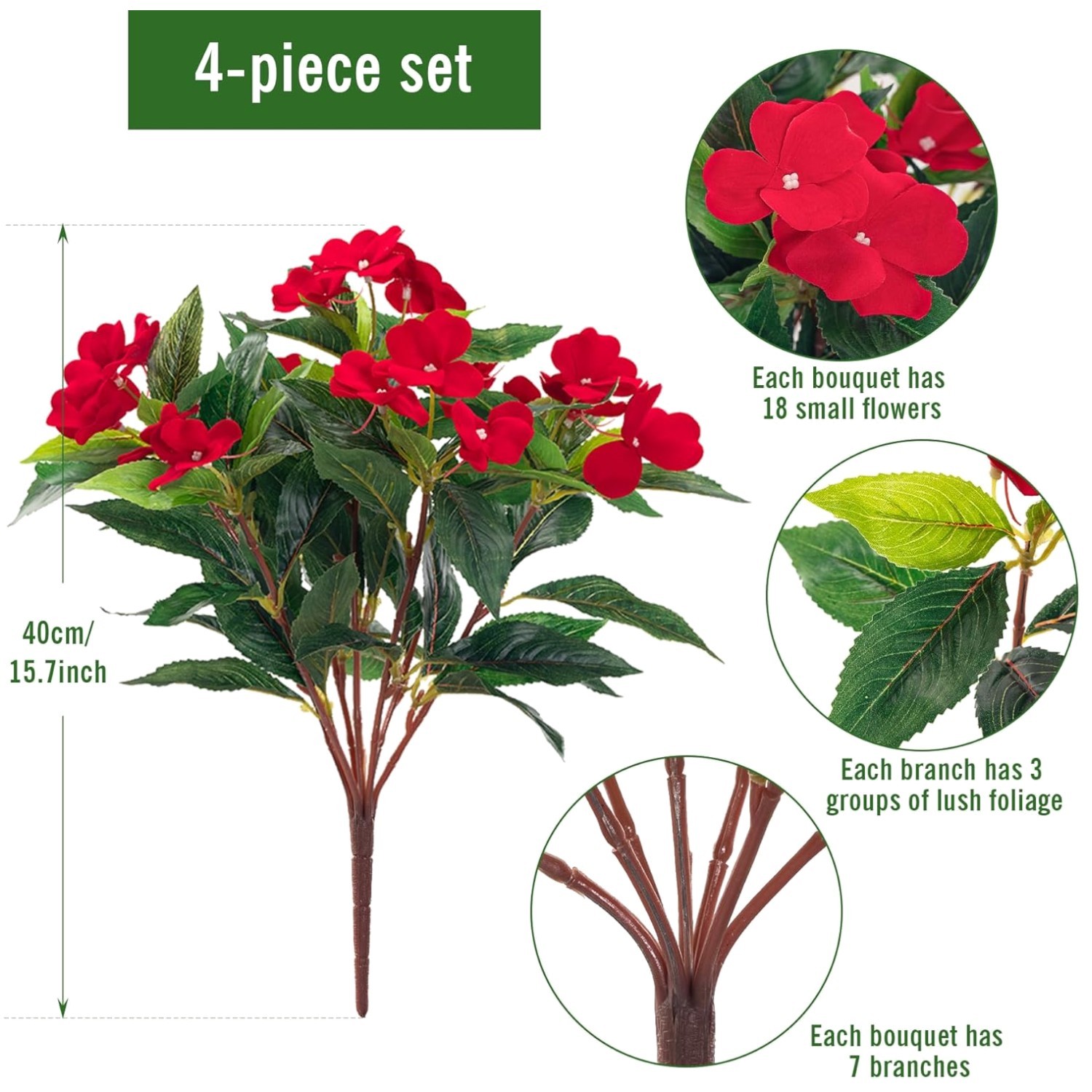 All-Season Artificial Impatiens Bouquet