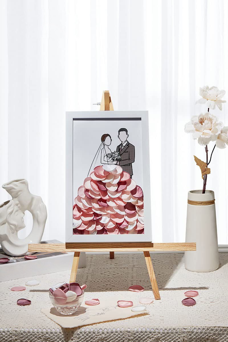 Peach Pink Rose Petals 300PCS, Bulk Wedding Confetti, Silk