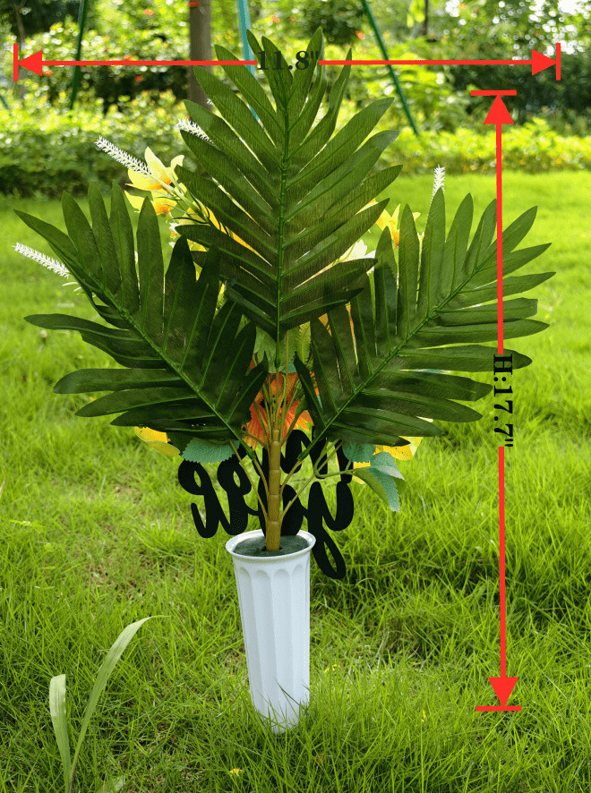 Artificial Liles Mums Daises Flowers Cemetery Grave Arrangement Decor Memorial