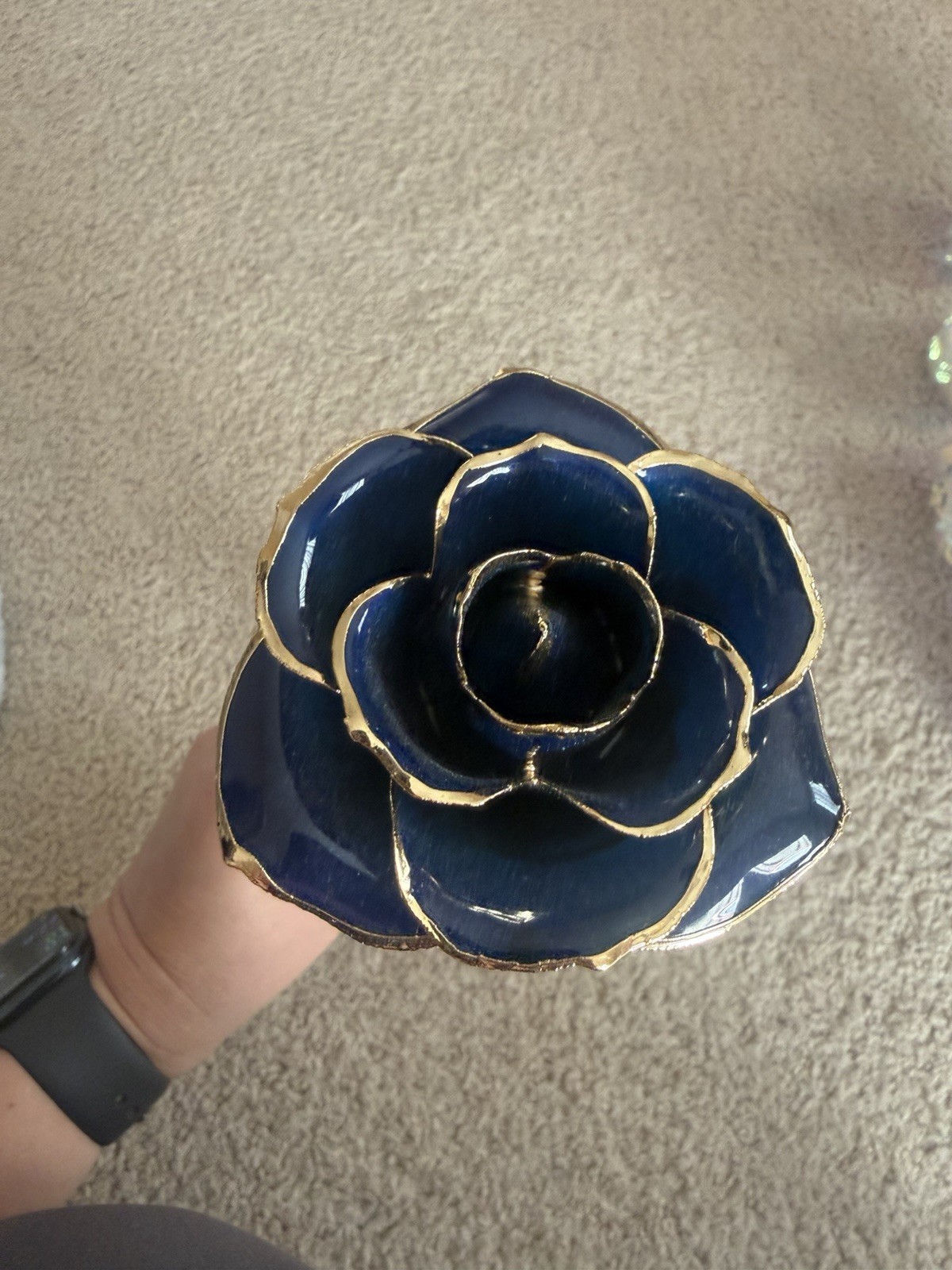 INFINITY GOLD PLATED rose covered in gold PRESERVED IN RESIN