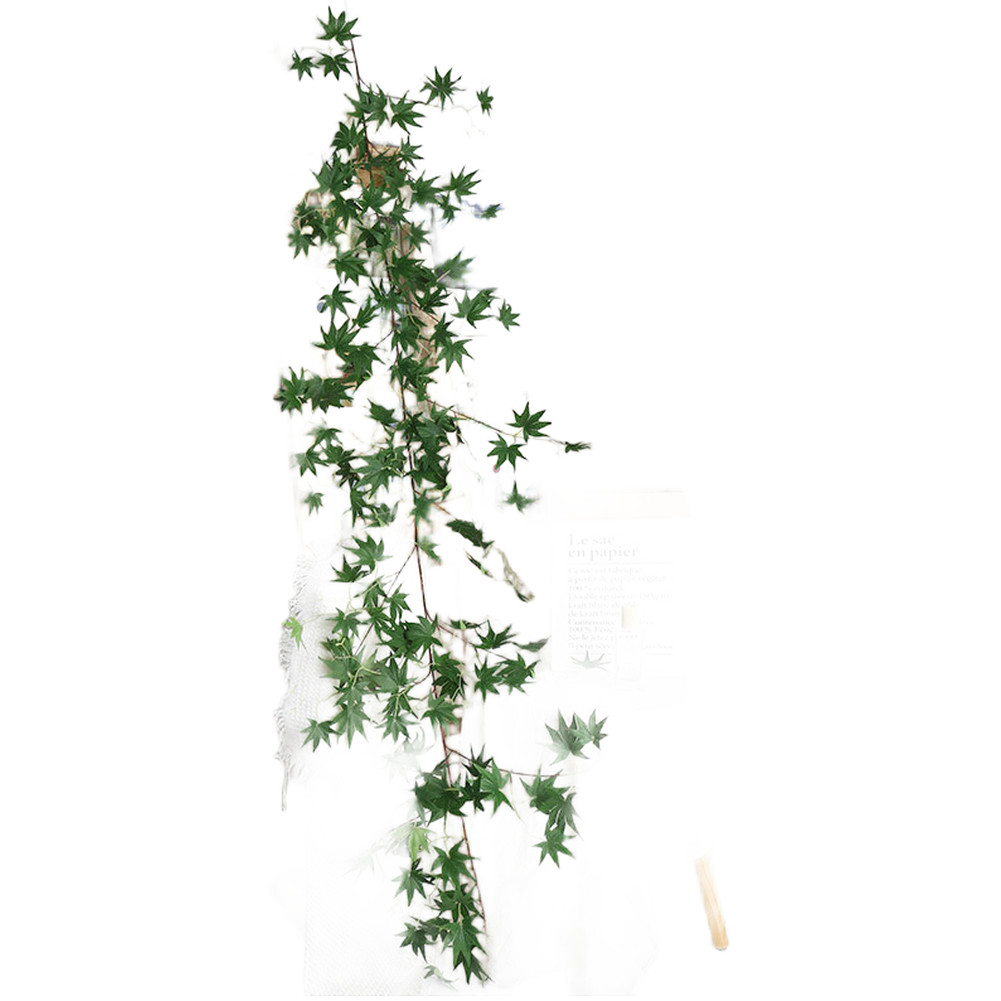 Maple Leaf Vine Decoration 170cm Chicken Feet Style Polyester Cloth Material