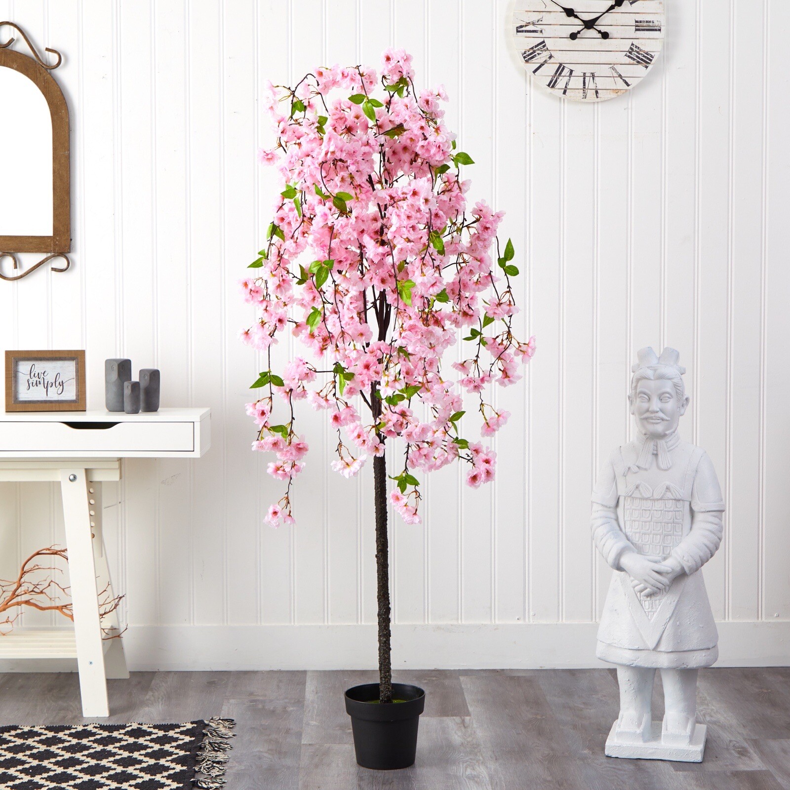 5’ Cherry Blossom Artificial Tree Home Office Decor. Retail $180