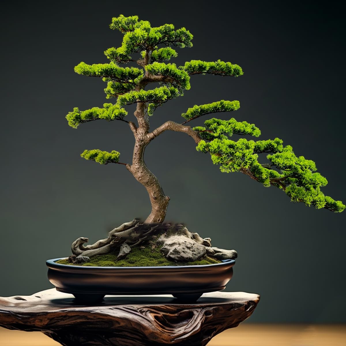 3ft（36in） Artificial Bonsai Tree Juniper Faux Plants Indoor Big Fake Plants D…