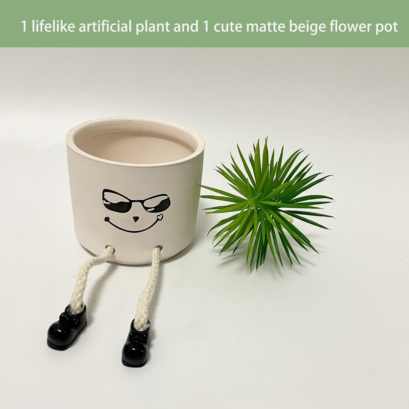 Small Fake Plants with Hanging Legs, Faux Succulents Office Decor, Fake Succu…