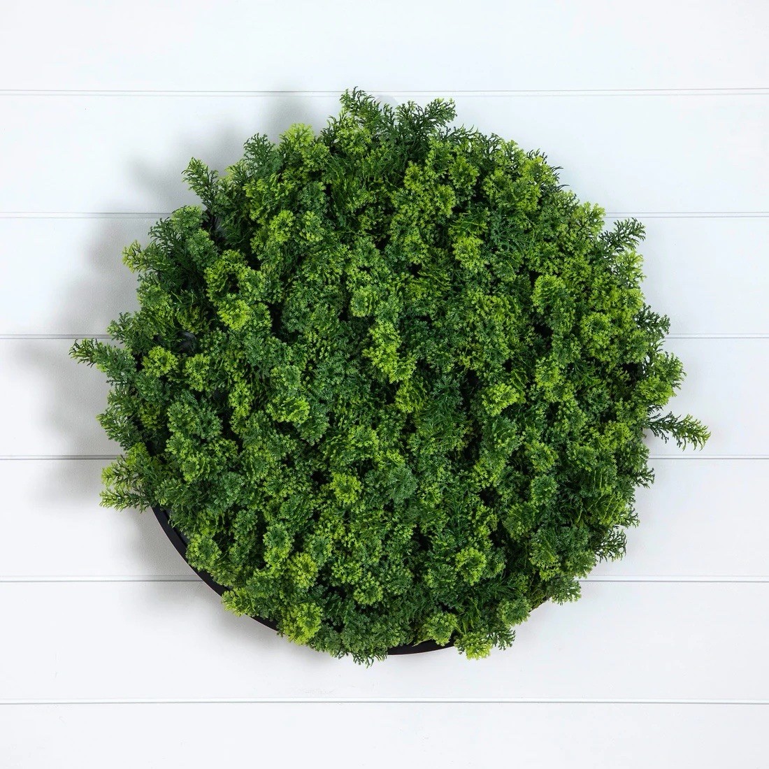 Artificial Boxwood Topiary Ball Wall Decor, Green Nature Theme, 20″ Dia