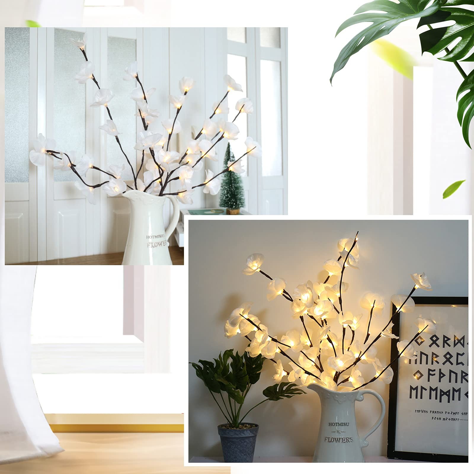 Flowers Branchs Lights-Artificial Phalaenopsis Decorative Lights Flower Shape…