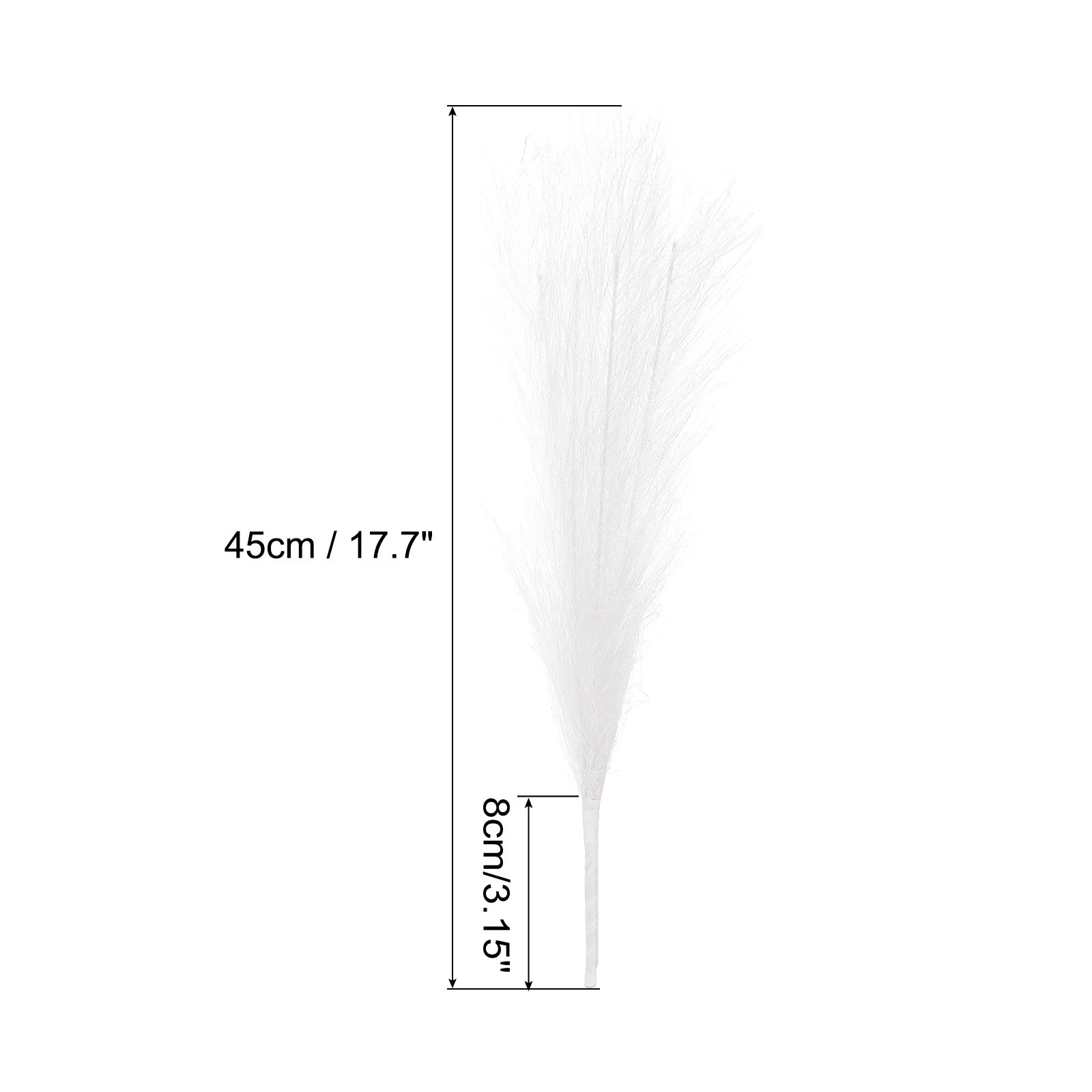3Pcs Pampas Grass 17.7″ Fake Pampas Grass for Wedding Decoration White