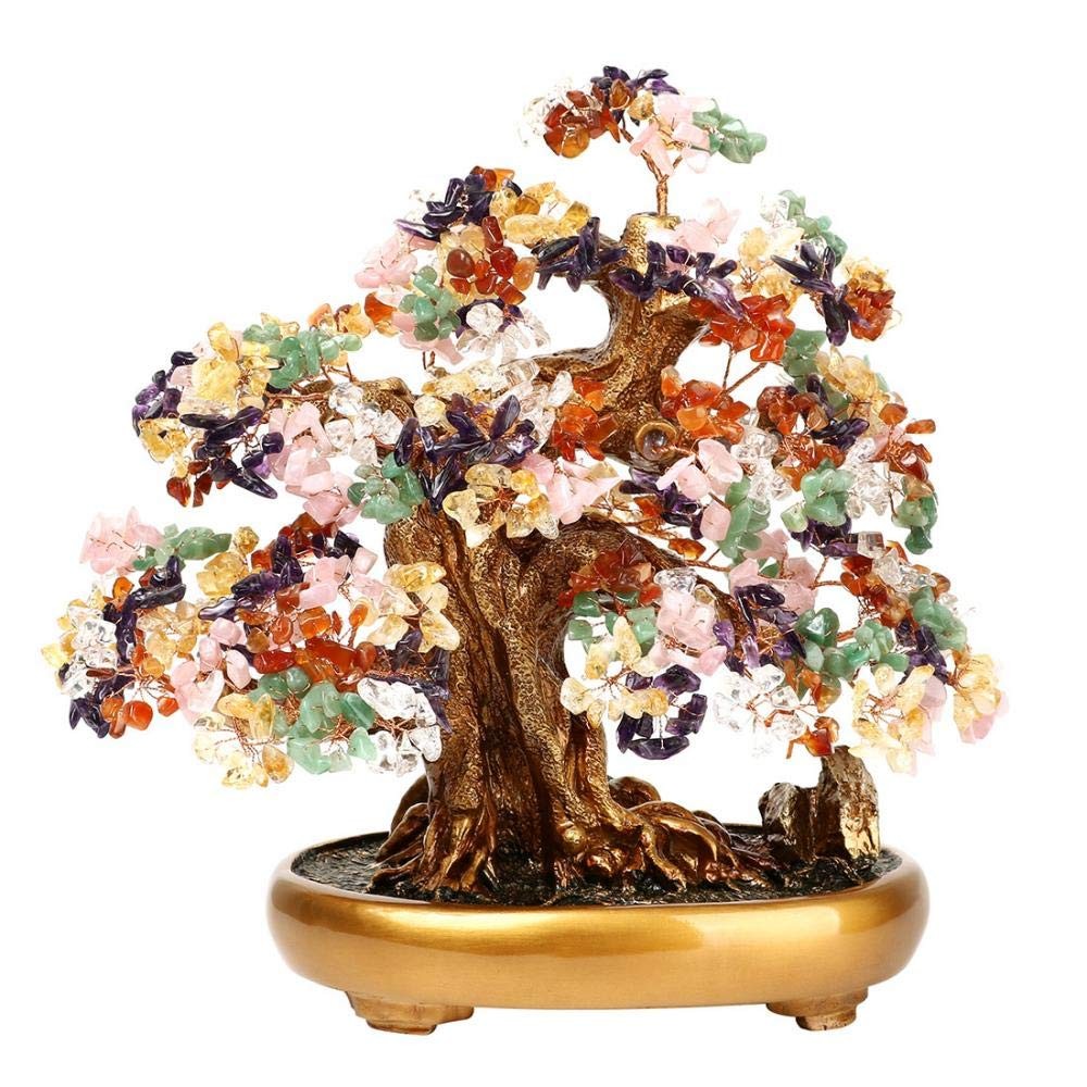 Natural Tree of Life (1,251 Gemstone Count) Crystal Tree with Healing Propert…