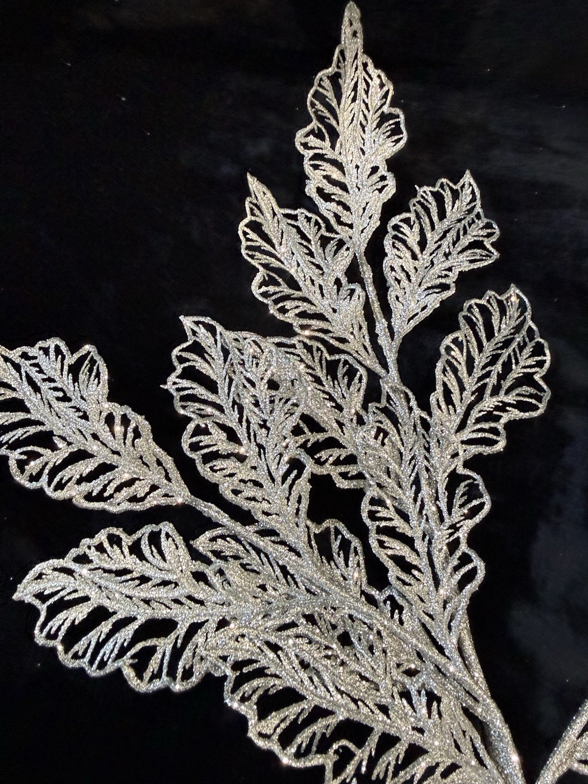 Silver Glitter Coleus Spray 20”