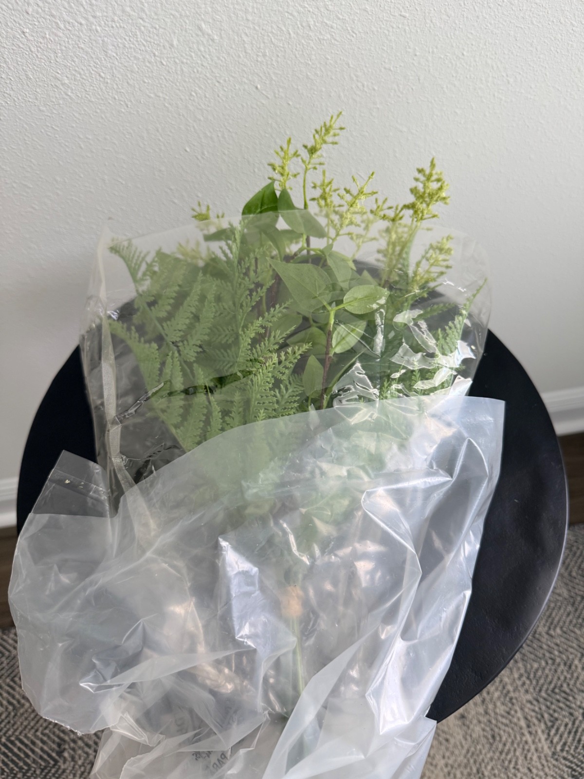 Pottery Barn Faux Wild Floral Bundle, 20″ Greenery With White Blossoms, New