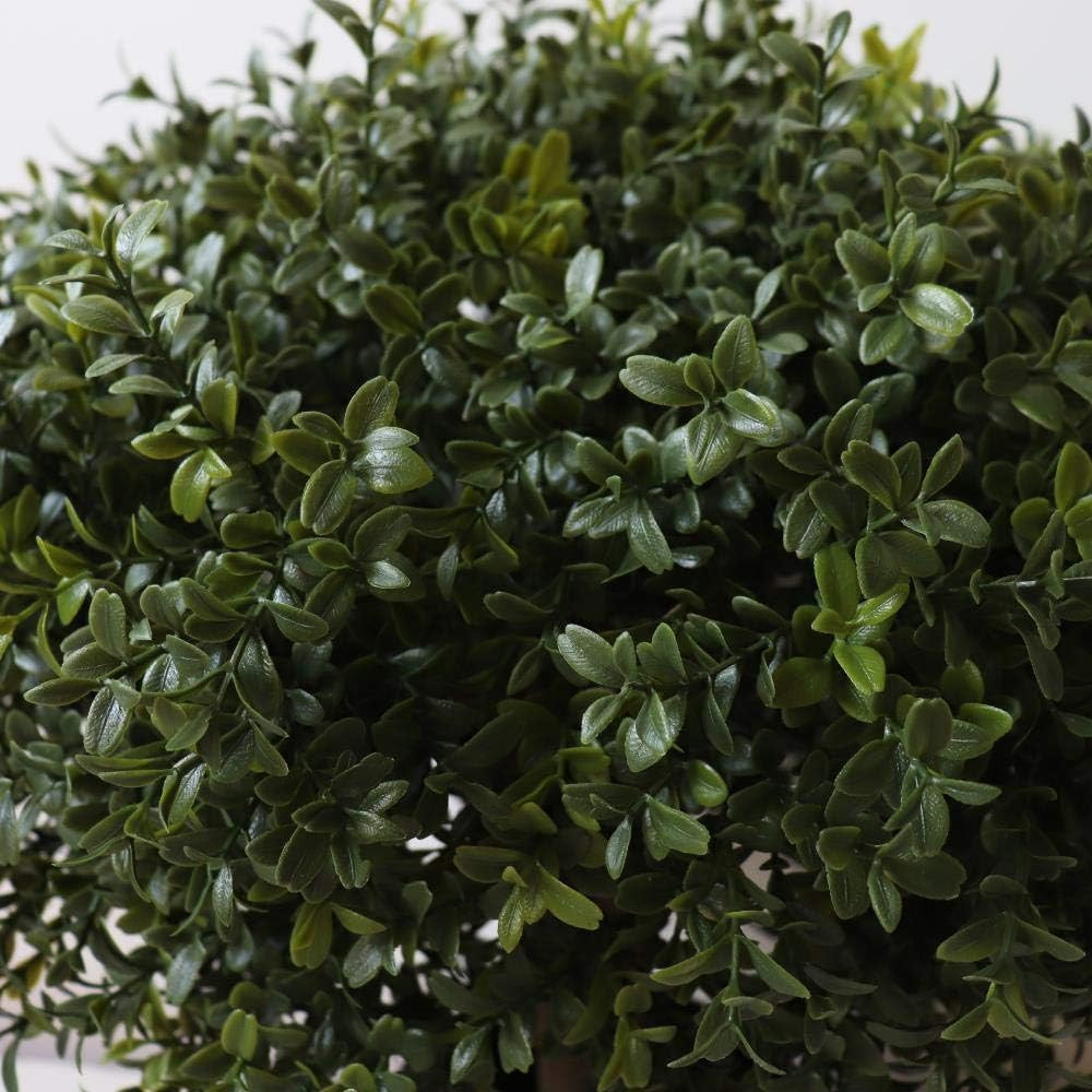 Set of 2 Potted 24” Artificial Topiary Trees for Outdoor Home Decor