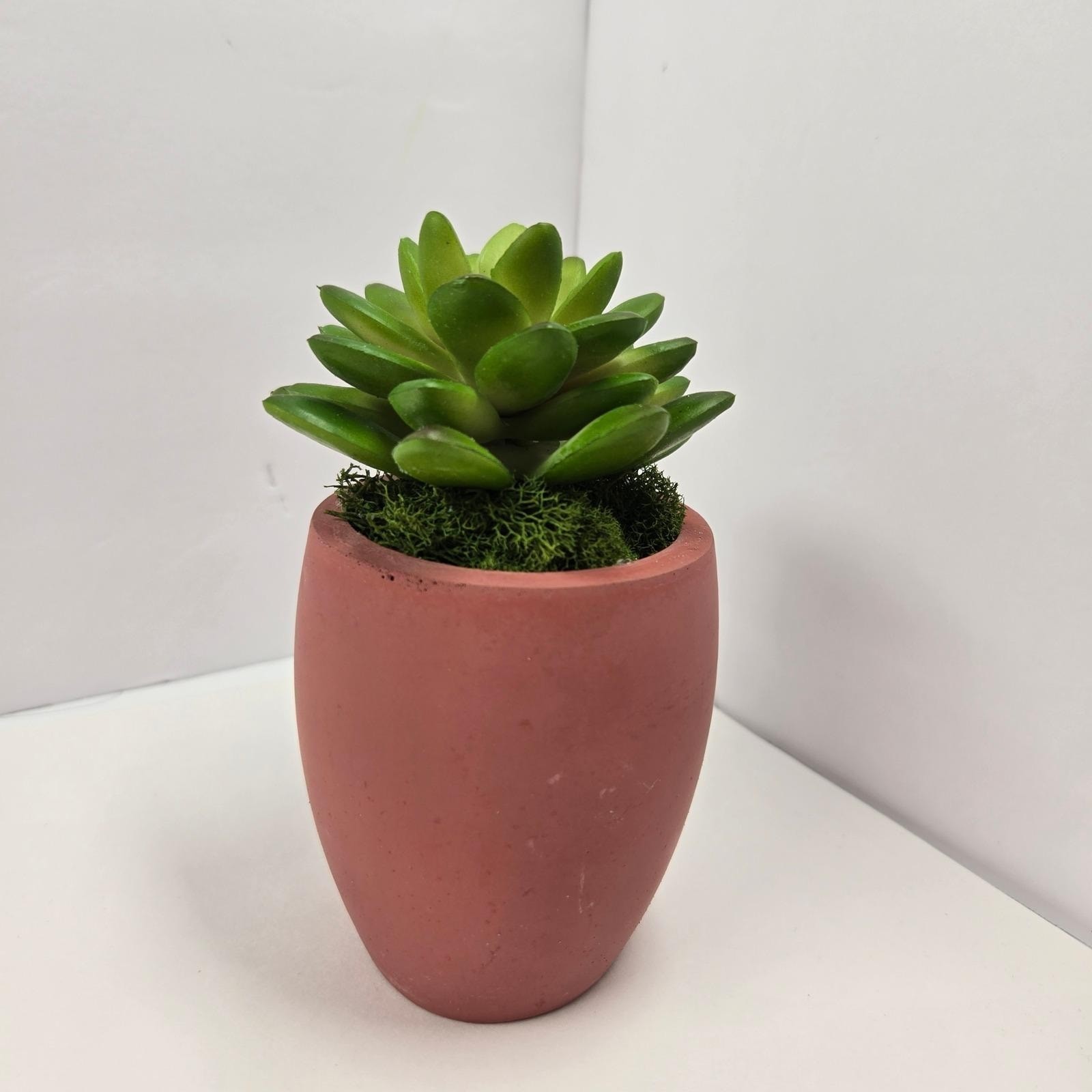 Handmade Faux Succulent in Clay Pot Mini Plant Decor Gift Home Office