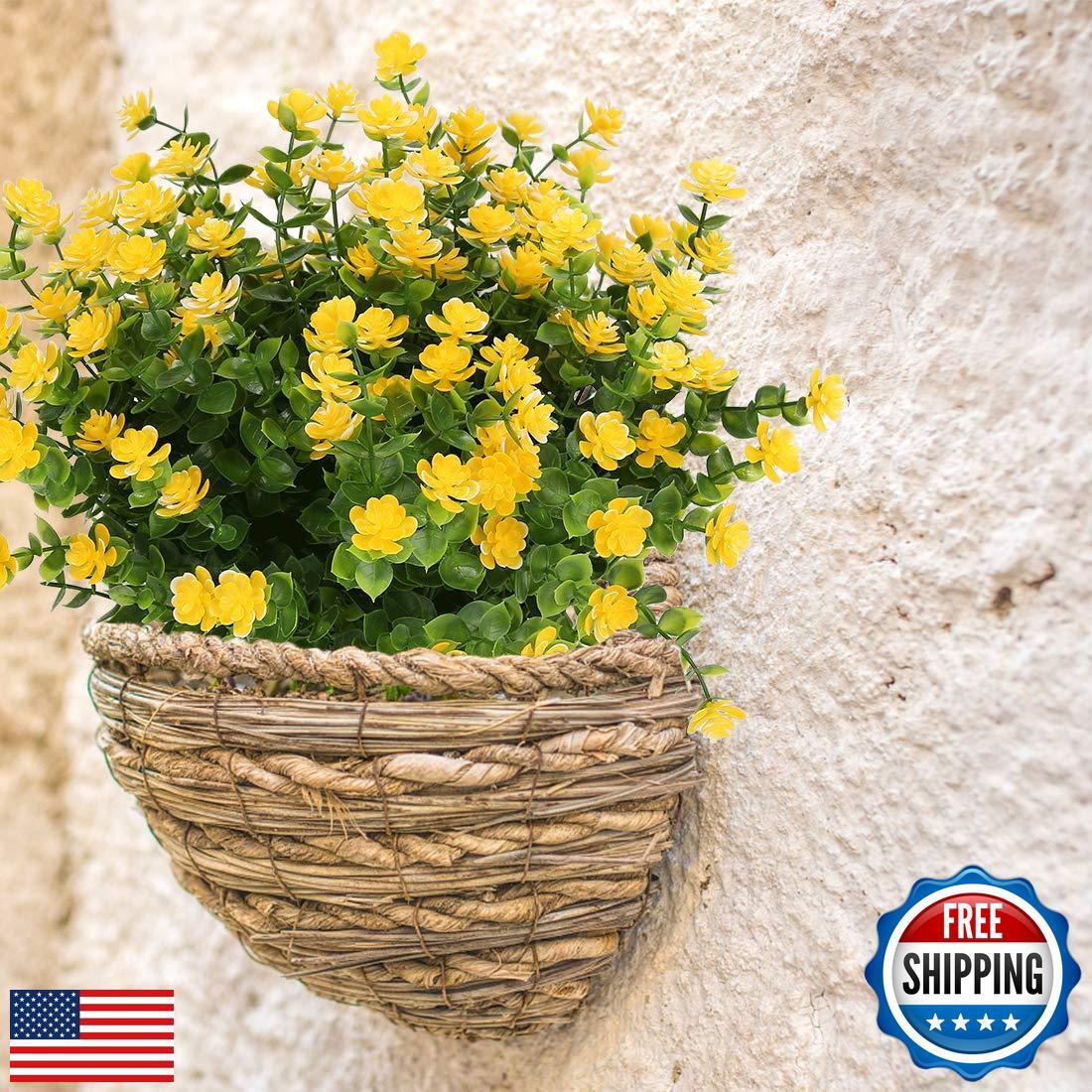 URSTOUD Artificial Flowers, Fake Artificial Greenery UV Resistant No Fade Fau