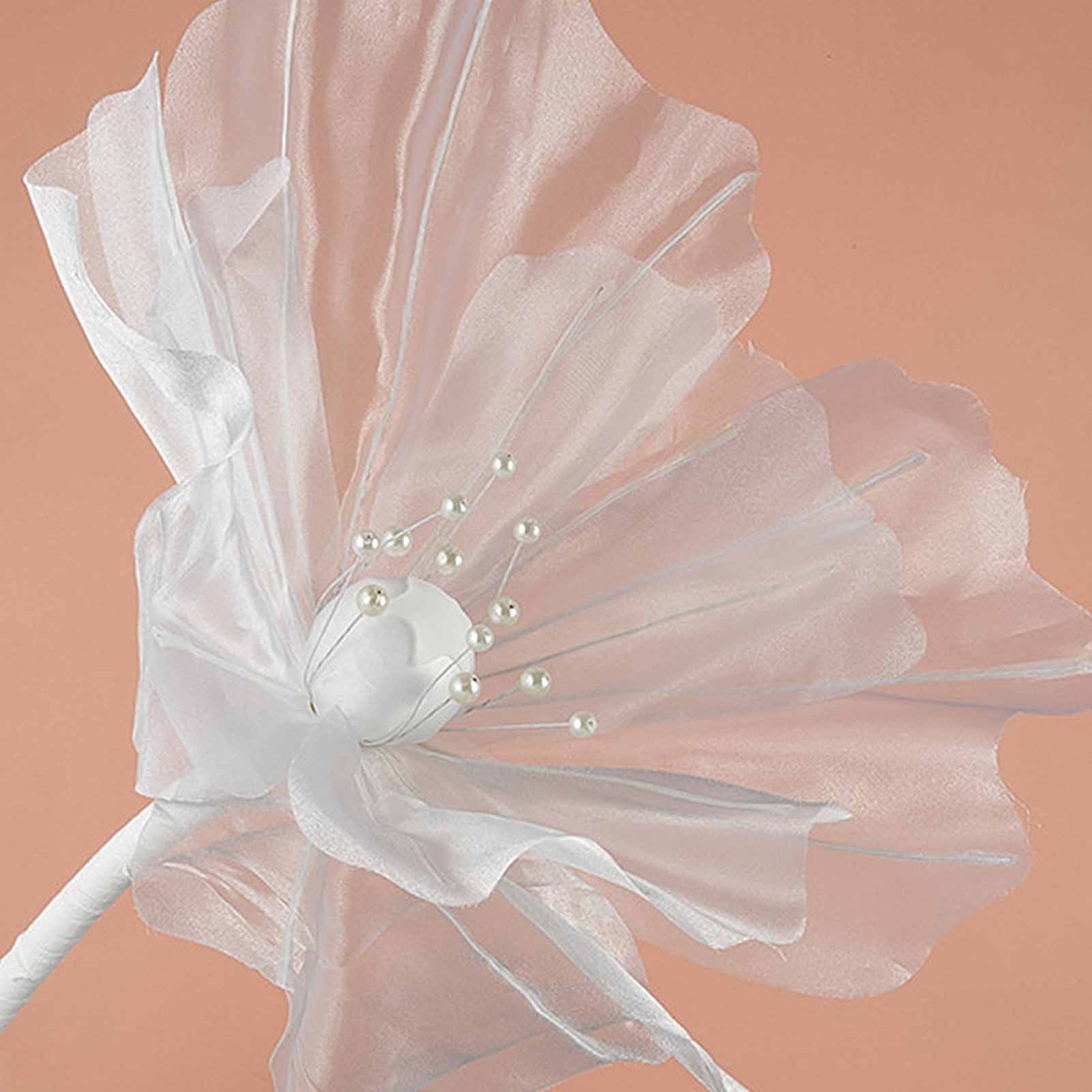 60cm Poppy Wedding Mesh Flower Aisle Decor
