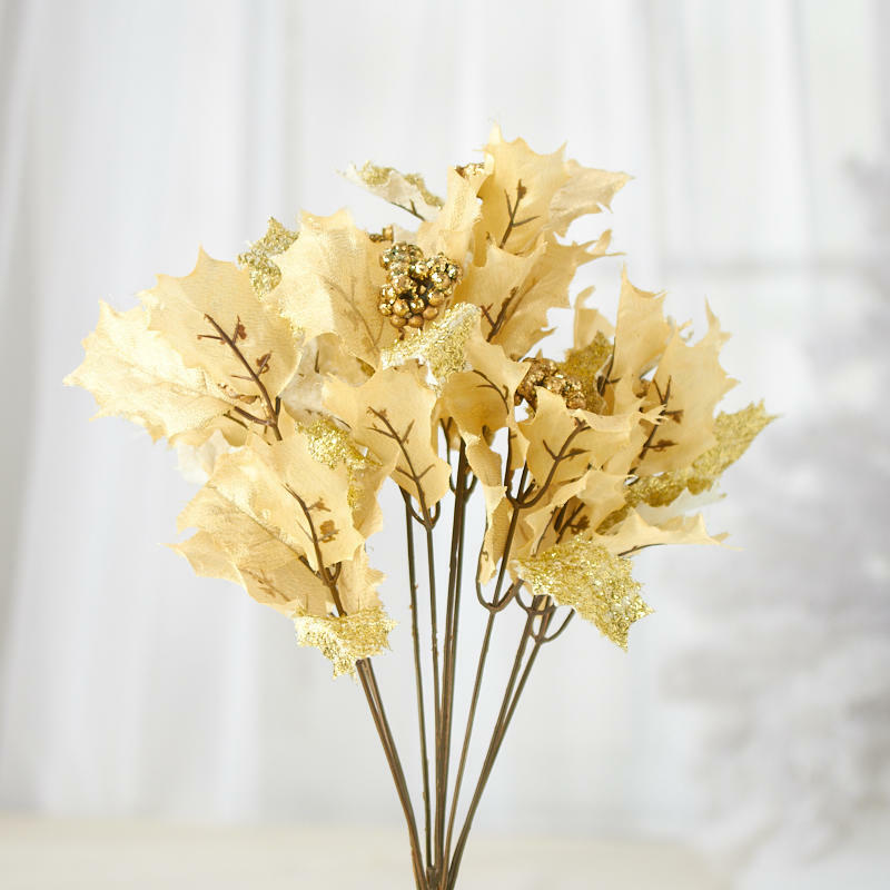Factory Direct Craft Gold Holly Bush