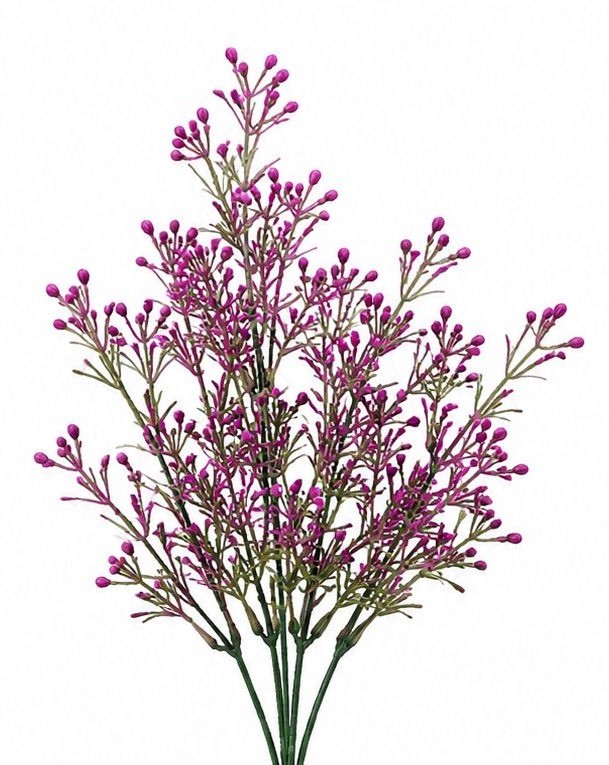 Set of 2 Purple Faux Wax Flower Sprays 13 Inch Artificial Filler Flowers Wildflo