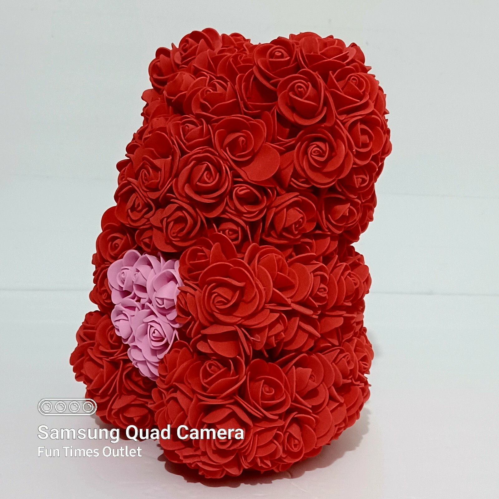 Rose Bear Roses Red Pink 9″ Valentines Foam Flower Romantic Anniversary Gift