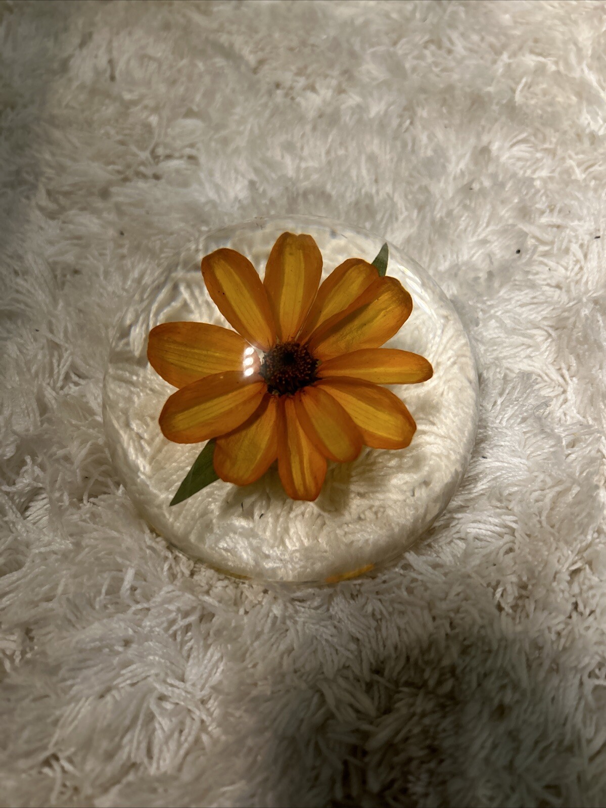 Vintage Flower Paperweight