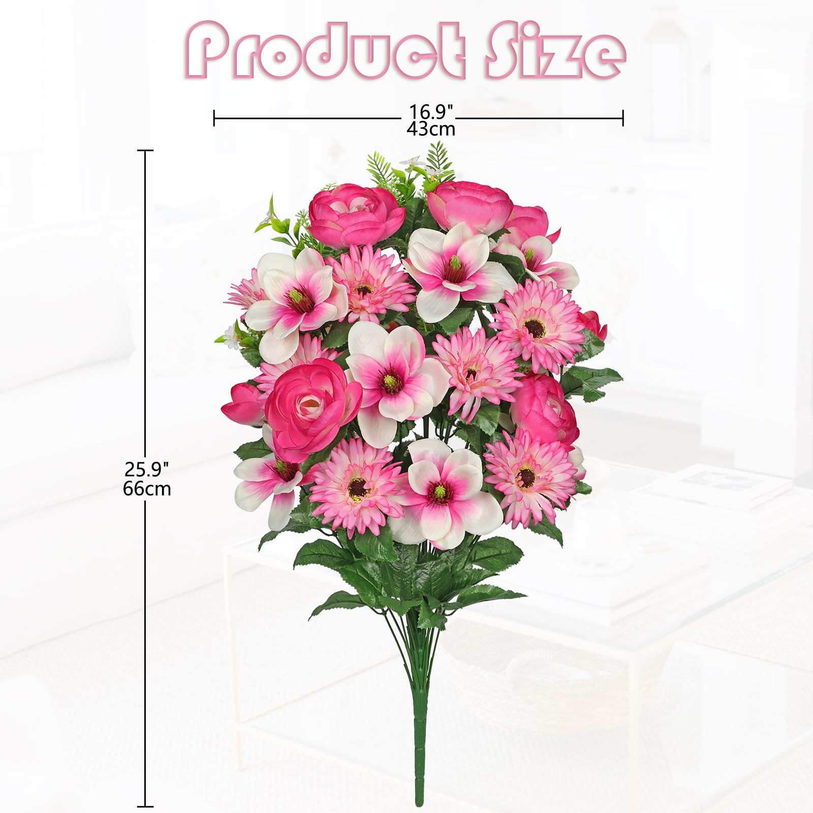 Artificial Flowers for Cemetery, Cemetery Flowers for Grave, Weather Resistan…