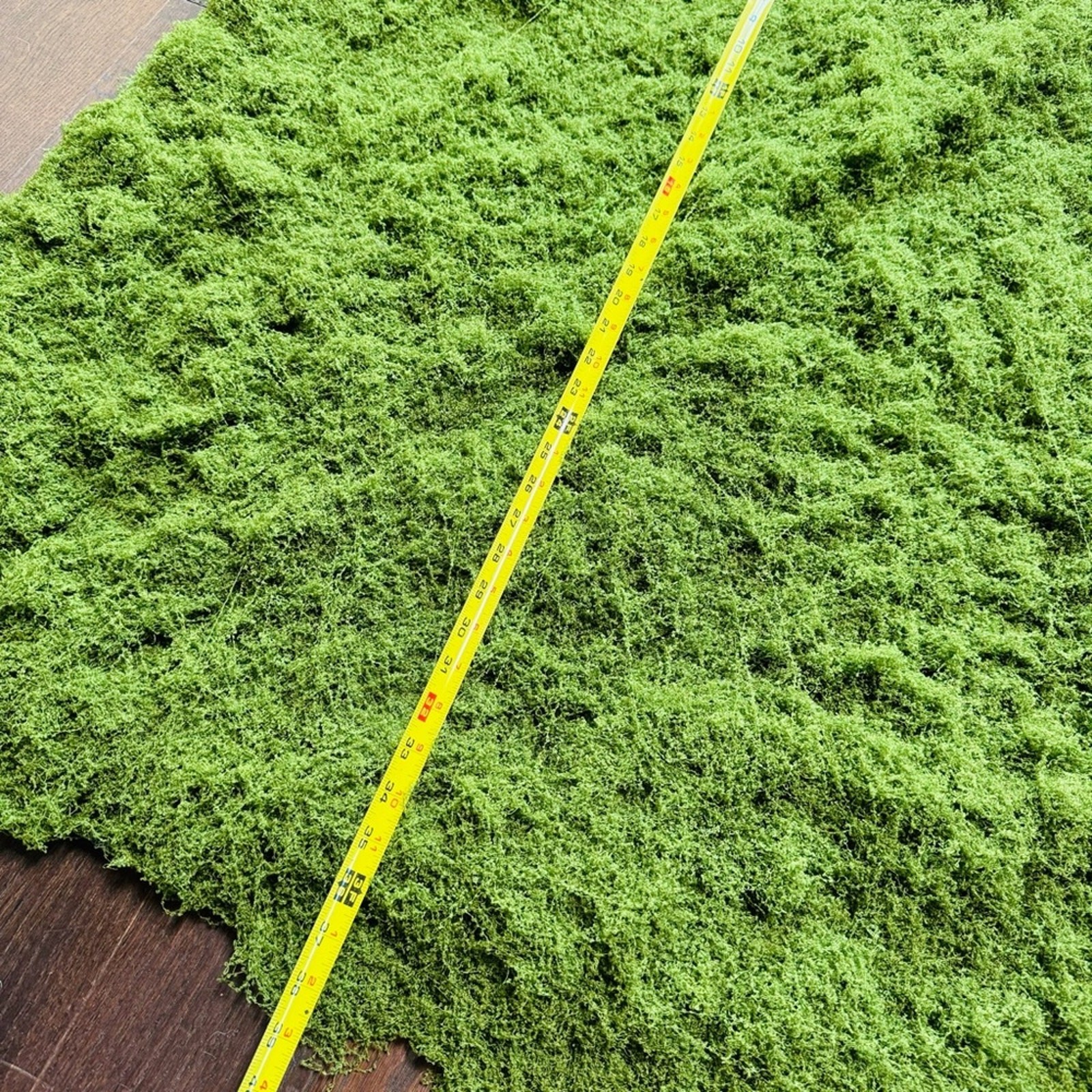 NEW ANTHROPOLOGIE TERRAIN Green Faux Moss Floral Plant Sheet Mat Rug DIY Decor