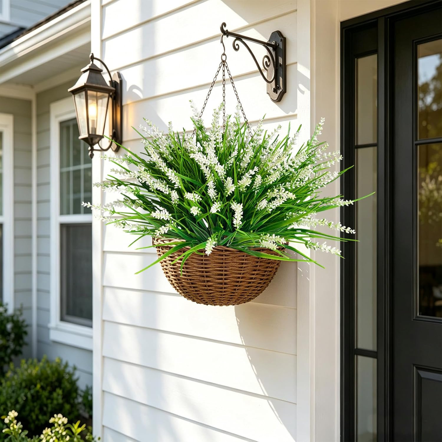 20Pcs Fake Plants Artificial Flowers Monkey Grass for Outdoors，Uv Resistant Real
