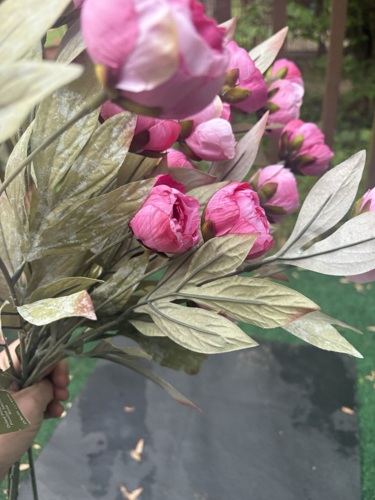Lot of 6 Dried Pink Peony Stem by Ashland Michaels Faux Floral 27” New