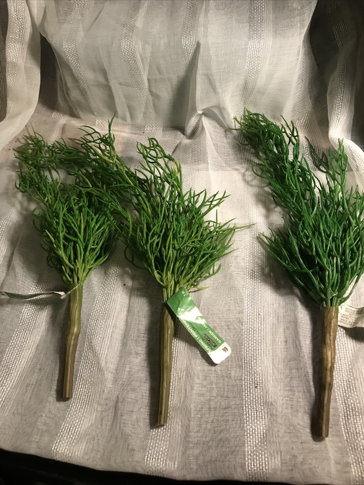 Ashland FAUX GREENERY LOT of 3 Stems NEW Green Picks Foliage Decor Centerpiece