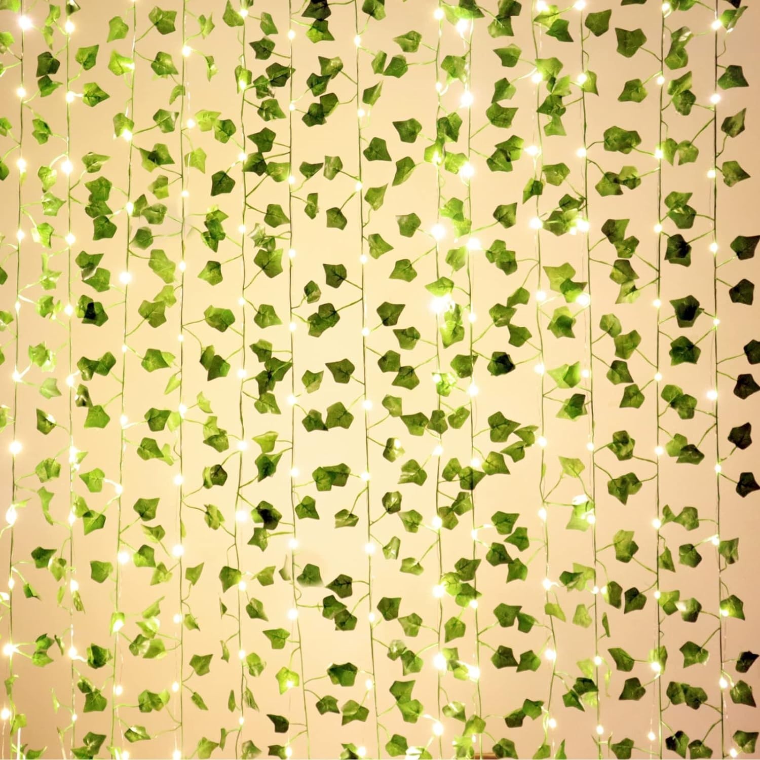 168 FT Artificial Ivy Garlands with 400 LED Lights for Stunning Decor