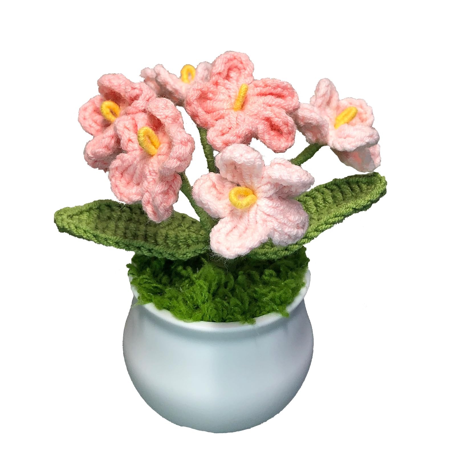 Pink Gradient Myosotis Crochet Flowers Mom Gifts Home Office Decoration