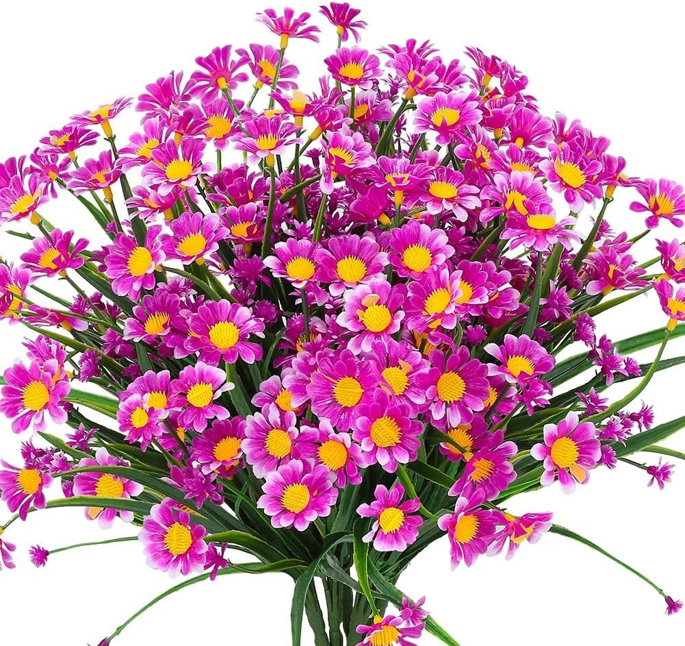 Large Faux Daisy Sunflowers – Indoor Outdoor Decor Pack of 8