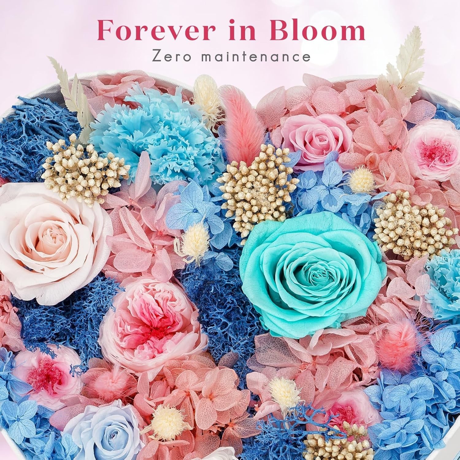 Forever Roses Heart Shape Box for Delivery – Romantic Preserved Flowers